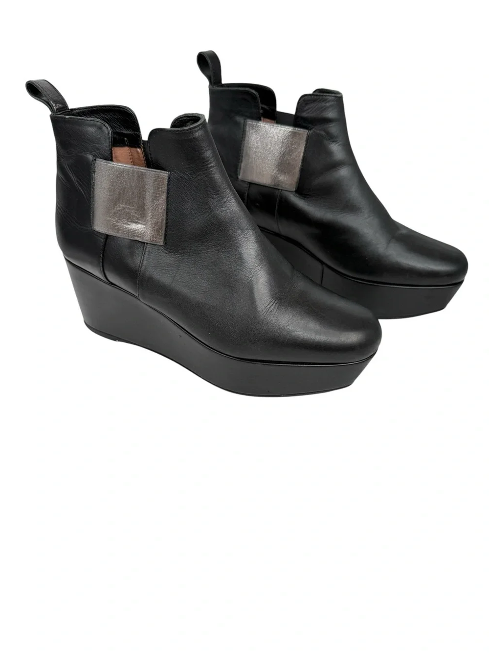 Robert Clergerie Platform Leather Wedge ankle Booties size 37